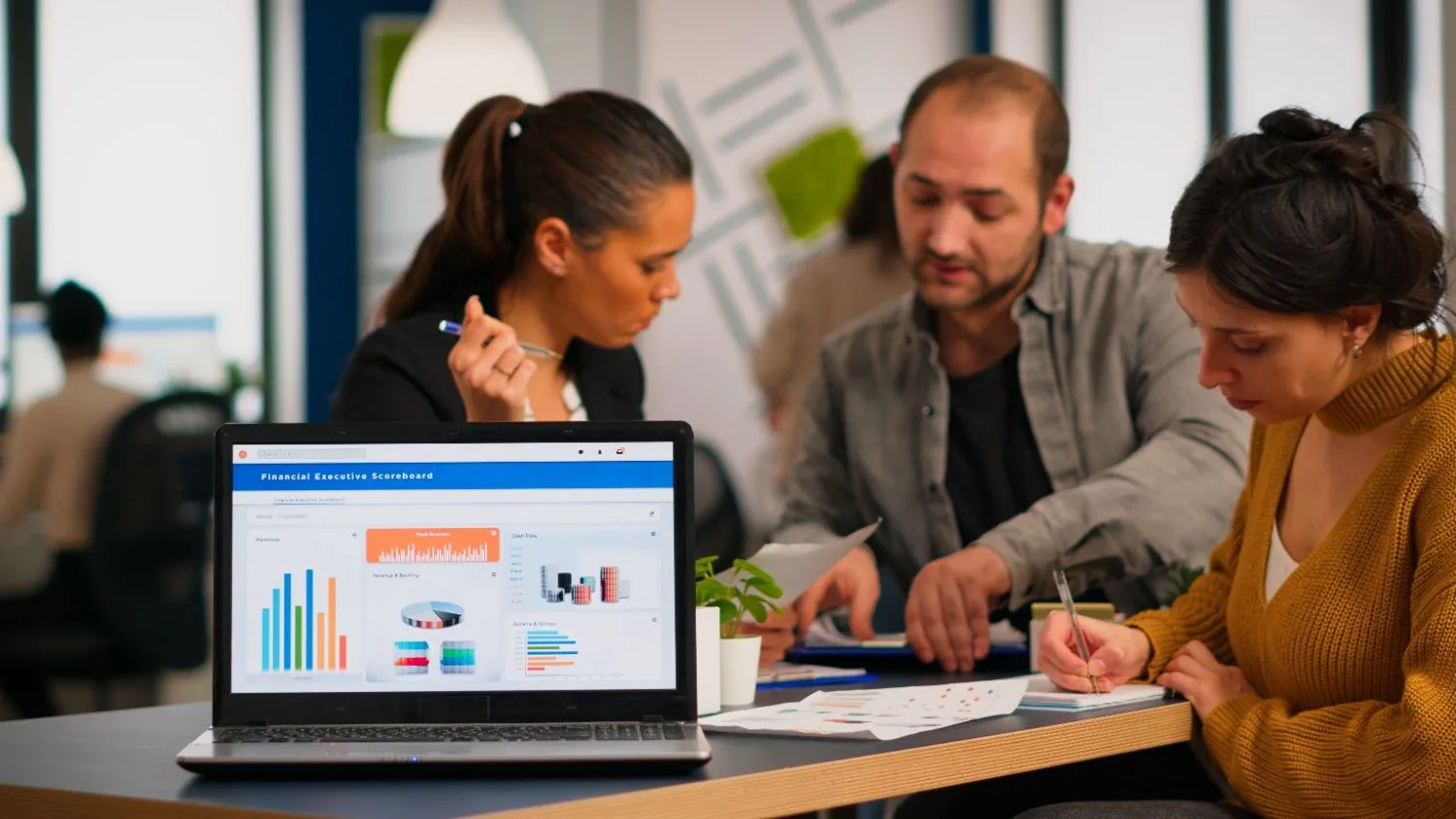 Contractor reviewing a Google Ads account performance report